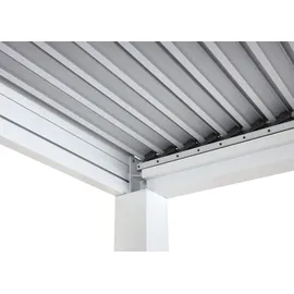 Mendler Pergola 3 x 6 m inkl. 6 Seitenteile Weiß