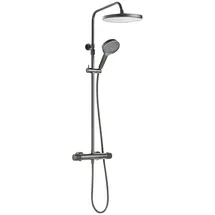 Schöner Wohnen Glaia Duschsystem mit Thermostat grau 118,5 cm