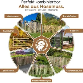 BooGardi Gartentor 120 x 120 cm Haselnuss/Holz
