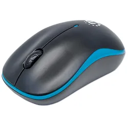 Manhattan Success Wireless Mouse, Black/Blue, 1000dpi, 2.4Ghz (up to 10m)