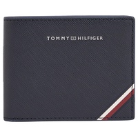 Tommy Hilfiger Herren Portemonnaie Central Mini Cc Wallet aus Leder, Blau (Space Blue), Onesize