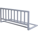 roba Bettschutzgitter 90 cm Länge aus Massivholz, sicherer Rausfallschutz für Babys und Kinder ab 18 Monaten, einfache Montage ohne Bohren, Höhe 38 cm, klappbar mit Sicherung, taupe