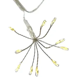 MARELIDA LED Lichterkette Pusteblume Silber 1 m