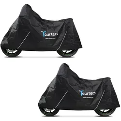 2x Motorrad Abdeckplane passend für Vespa GTS 300 / GTS 250 / GTS 125 Tourtecs L schwarz Spar-Set