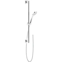 GESSI Rilievo, Brausestangen-Set 800 mm, mit 1-Strahl-Antikalkhandbrause und Brauseschlauch 1,50 m, 59245031, Farbe: Chrom
