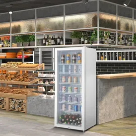 Metro Professional Getränkekühlschrank GSC4240, 54 x 54.5 x 139.5 cm, 237 L, 110 W, 6 verstellbaren Einlegeböden, weiß