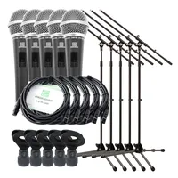 Pronomic DM-58 Vocal Mikrofon 5er Starter Set 5x Ständer,
