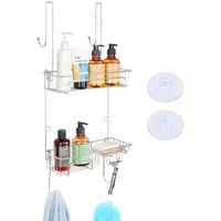 Belle Vous Duschkabinenhalter - Shampoo- und Schaumbadhalter - Stahl