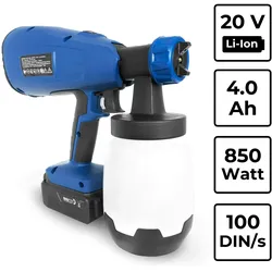 BAUTEC Akku-Farbsprühgerät » Standard-Set inkl. 1 Akku » 1000ml » kabellos & tragbar » für Farben Lacke und Lasuren