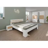 Schlafzimmer, Weiß, Eiche Artisan, Holzwerkstoff, 2 Fächer, 218 cm, in verschiedenen Holz-Dekoren erhältlich, Schlafzimmer, Schlafzimmer Komplett