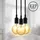 B.K.Licht Pendelleuchte Retro 3-flg. 60 cm schwarz