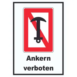 Ankern verboten Schild A2 (420x594mm)