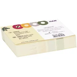HAN Lernkartei Karteikarten »CROCO« gelb A7 quer liniert gelb, 10.5x7.4 cm