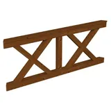 SKANHOLZ Skan Holz Brüstung Andreaskreuze zu Pavillion Lyon-Größe 3 nussbaum