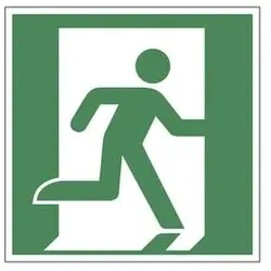 LimarLite Rettungszeichen »Notausgang rechts (nur in Verbindung mit Richtungspfeil) [E002], 15x15 cm