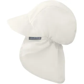 LaLoona baby bedding LaLoona Schirmmütze mit Nackenschutz - Weiß - 50-51