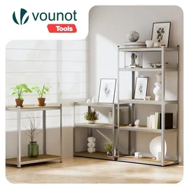 VOUNOT Lagerregal Holz 180x90x40cm braun