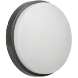 Maclean Brackets LED Wand- und Deckenleuchte Innen-/ Außenbeleuchtung 15W 1100LM IP54 4000K Neutralweiß Grau Rund)