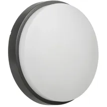 Maclean Brackets LED Wand- und Deckenleuchte Innen-/ Außenbeleuchtung 15W 1100LM IP54 4000K Neutralweiß Grau Rund)