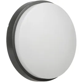 Maclean Brackets LED Wand- und Deckenleuchte Innen-/ Außenbeleuchtung 15W 1100LM IP54 4000K Neutralweiß Grau Rund)