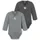normani Outdoor Sports 2er Set Unisex Baby Wickelbody Langarm-Strampler in Grau/Anthrazit | Gr.: 86