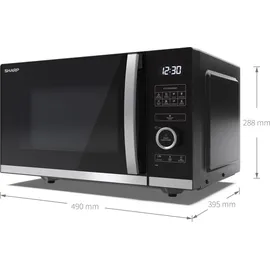 Sharp YC-QS254AE-B Mikrowelle, Schwarz