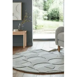 Kadima Design Eleganter Wollteppich `Deben Noah` -, Rutschfest. Farbe: Grau, 160x160 cm