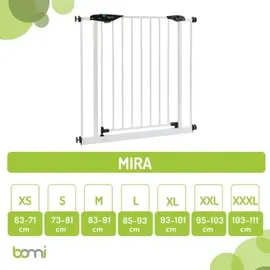 Bomi Türschutzgitter Mira 73-81 cm Weiß