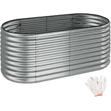 Tectake Hochbeet Flormma 200 x 100 x 80 cm Silber