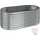 Tectake Hochbeet Flormma 200 x 100 x 80 cm Silber