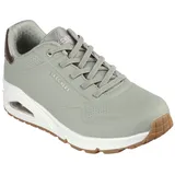 SKECHERS Uno Shimmer Away Sage Durabuck / Rose Gold Duraleather / Mesh Trim 37