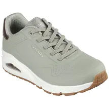 SKECHERS Uno Shimmer Away Sage Durabuck / Rose Gold Duraleather / Mesh Trim 37