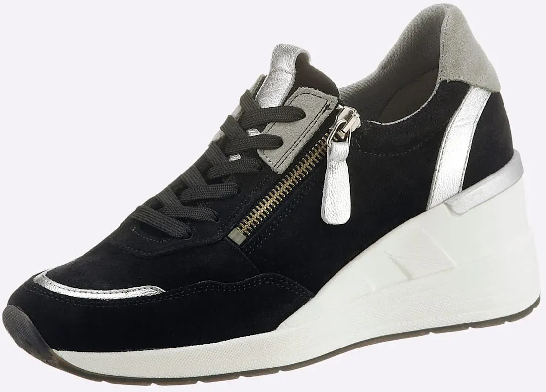 Sneaker CASUAL LOOKS, Damen, Gr. 37, schwarz, Veloursleder, Schuhe Sneaker
