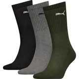 Puma Funktionssocken 3 Paar Schwarz/Grün 39-42