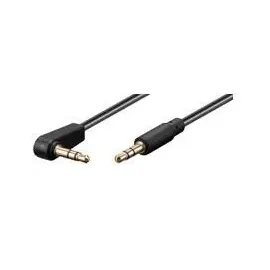 MicroConnect Audiokabel mini-phone 3,5 mm gewinkelt/gerade 1 m Schwarz