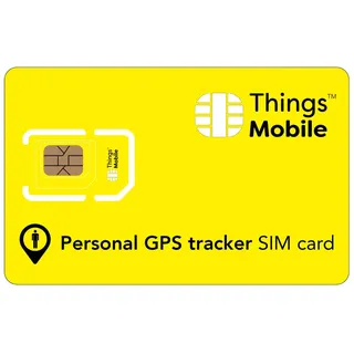 SIM-Karte für Personal GPS Tracker Things Mobile mit globaler Abdeckung und Multi-Operator GSM / 2G / 3G / 4G LTE Netzwerk ohne Fixkosten, ohne Ablaufdatum und wettbewerbsfähige Gebühren, inkl. 10 €