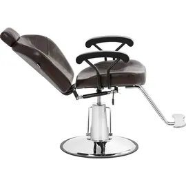 Physa Ilford Friseurstuhl mit Kopfstütze und Fußstütze - braun - Braun