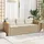 vidaXL Gartensofa mit Kissen 3-Sitzer Beige Poly Rattan