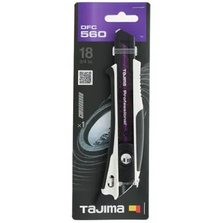 TAJIMA DORA FIN Cuttermesser mit RAZAR BLACK Klinge, mit Schieber und Finne, 18 mm, DFC560W, Non Concerné