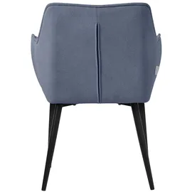ML-Design Esszimmerstühle 2er Set Frotteestoff Blau mit dickem gepolsterter Sitz
