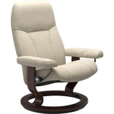 Stressless Relaxsessel STRESSLESS Consul Sessel Gr. Leder BATICK, Classic Base Braun, PlusTMSystem-Gleitsystem-Rela x funktion-Drehfunktion-Kopfstützenverstellung-Rückteilverstellung, B/H/T: 85 cm x 100 cm x 77 cm, beige (cream batick) Lesesessel und Relaxsessel