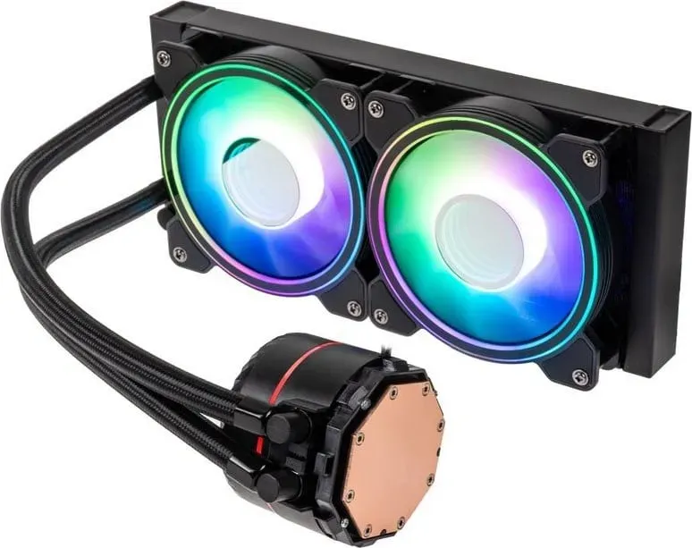 Kolink Umbra Void 240 AIO Performance ARGB CPU Komplett-Wasserkühlung, CPU Wasserkühler, Schwarz