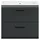 xonox.home Waschtisch mit Waschbecken Ice Nox Oak Nachbildung schwarz matt B/H/T: ca. 60x55x46 cm – Schwarz