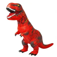 JASHKE Trex Kostüm Aufblasbares Dinosaurier Kostüm Dino Kostüm T rex Kostüme Erwachsene (Rot)