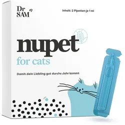 Dr. SAM nupet Pipette Katze - für 30 Tage - Geraniol-basierte Pipetten für Katzen ab 10 Wochen und bis 20 kg