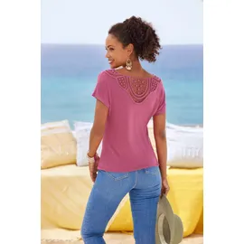 VIVANCE Kurzarmshirt lila 40/42