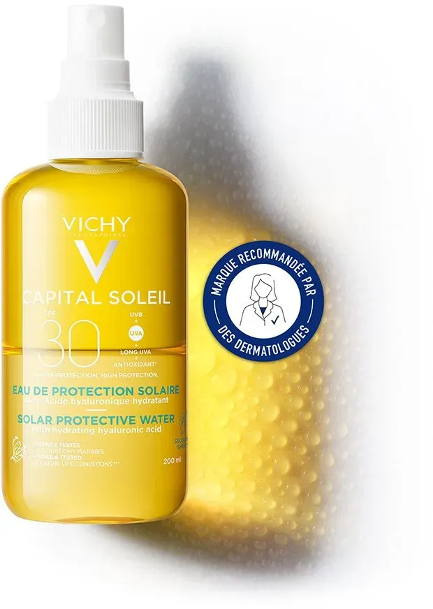 Vichy Ideal Sonnenschutzwasser im Boden Feuchtigkeitsspender SPF 30