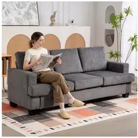 Homcom 3-Sitzer-Sofa-213L x 82B x 90H cm-Grau | Gr.: onesize