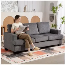 Homcom 3-Sitzer-Sofa-213L x 82B x 90H cm-Grau | Gr.: onesize