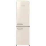 Gorenje Retro Collection ONRK 619 DC Retro – Kühl-Gefrierkombination, 194 cm, Inverter Kompressor, NoFrost Plus, IonAir, CrispZone, Kühlteil 204 l, Gefrierteil 96 l, EEK D, creme